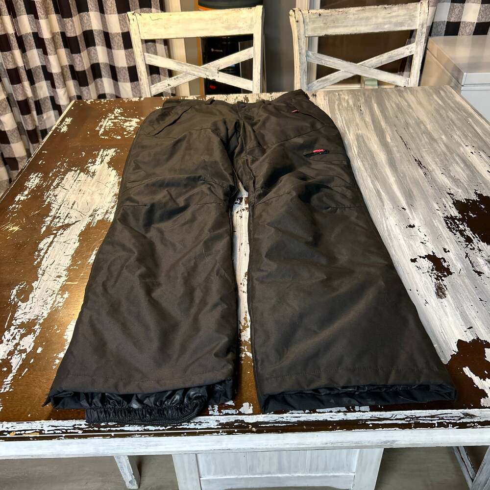SEARIPE Men's Black Insulated Snow Pants Waterproof Ski Snowboard Trousers Size